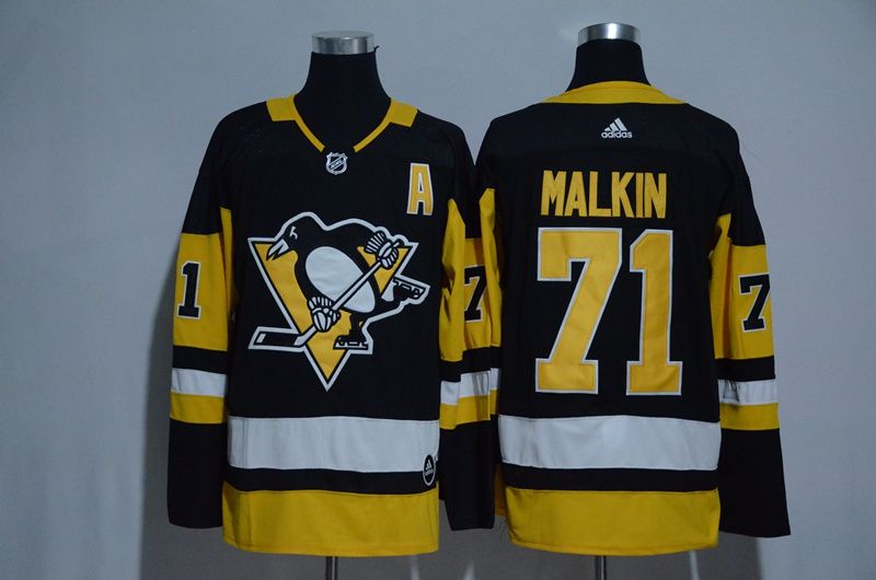 Men 2017 NHL Pittsburgh Penguins #71 Malkin black Adidas Stitched Jersey